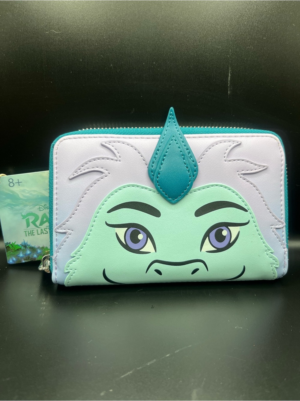 Disney Raya Mint & Lavender Character Zip Wallet with Teal Accent
